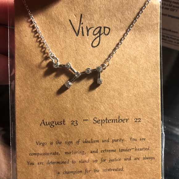 Virgo Constellation Astrology Silver Alloy Necklace Celestial Minimalist Unique - Picture 6 of 10